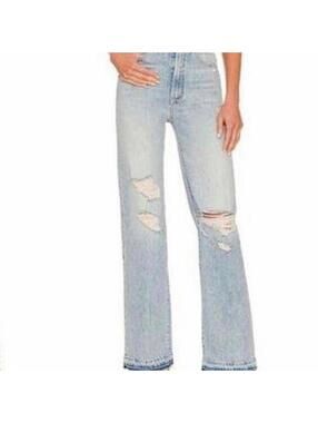 NWT mother straight leg, ripped jeans , cute detailing at bottom!!
